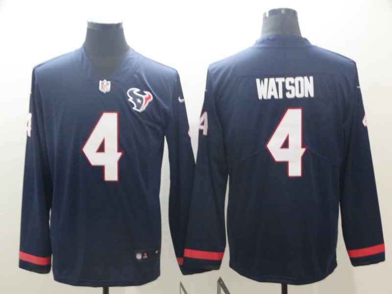 Men's Houston Texans Deshaun Watson #4 Navy Alternate Jersey